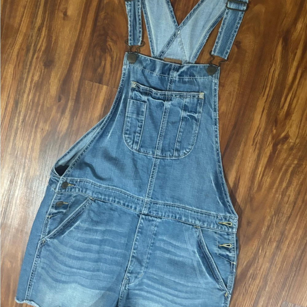 American Eagle Denim Overall Shorts with Pockets